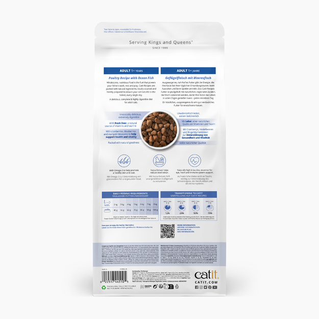 Catit - Premium Dry Food for Cats - Adult Fish - 2kg