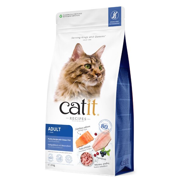 Catit - Premium Dry Food for Cats - Adult Fish - 2kg