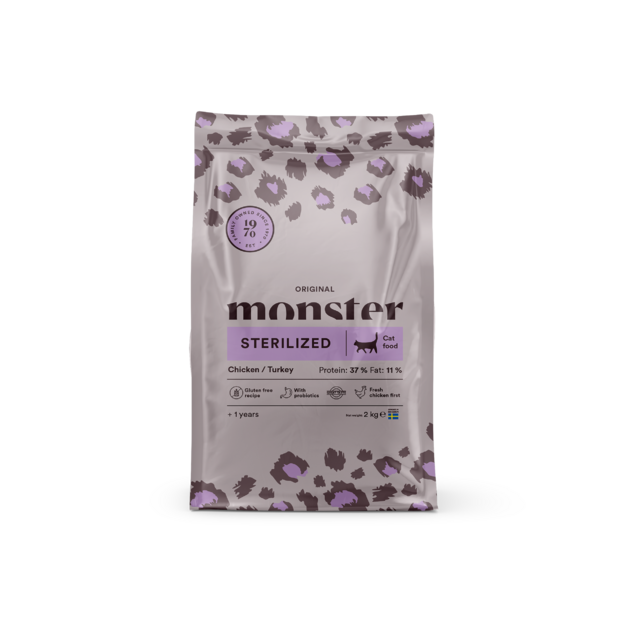 Monster Pet Food - Cat Original Sterilized Chicken/Turkey - 2 kg
