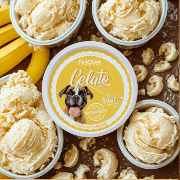 Fidovet - Gelato Banana - 40 g -  ice treat is a perfect way to pamper your dog