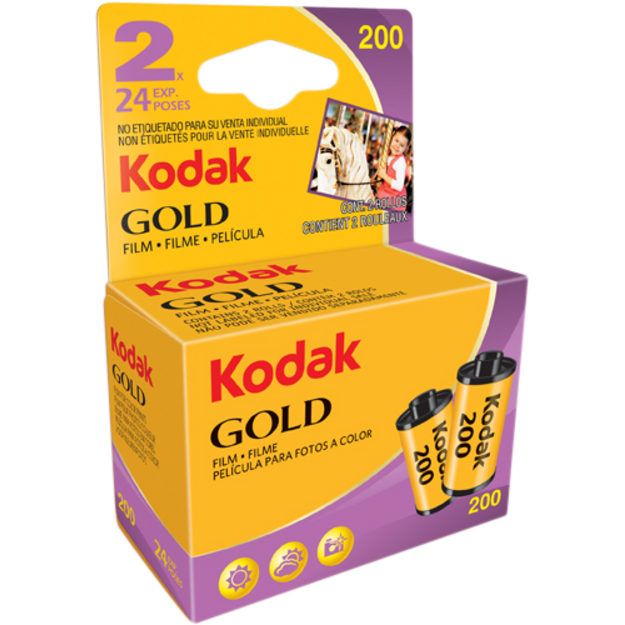 Kodak - 135 Gold 200 Carded 24x2 - Film