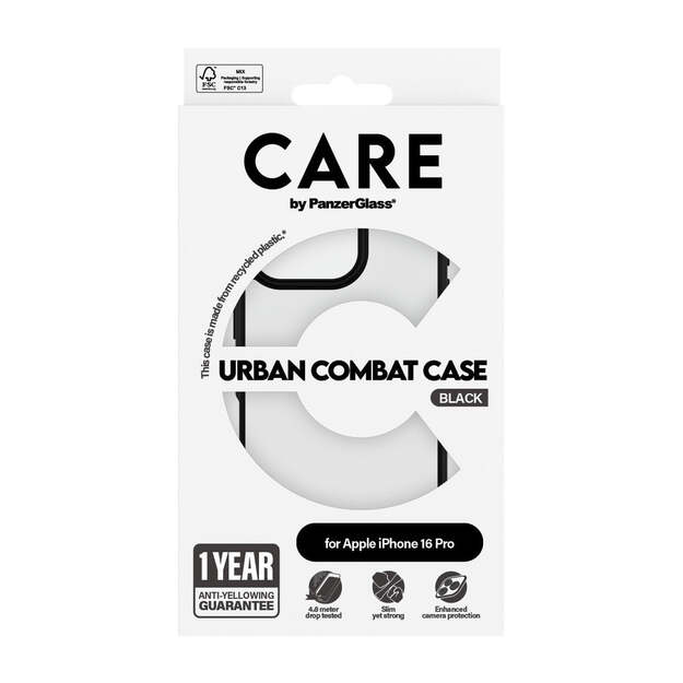 CARE by Panzerglass - iPhone 16 Pro Case Urban Combat Black