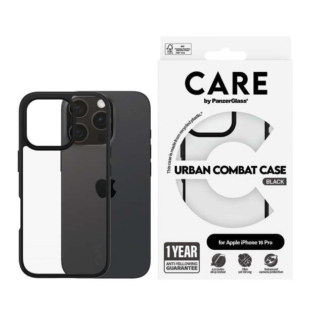 CARE by Panzerglass - iPhone 16 Pro Case Urban Combat Black