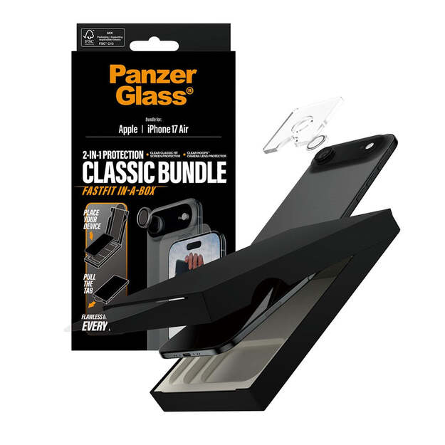 PanzerGlass - 2-in-1 Classic Bundle - iPhone Air - w. FASTFIT IN-A-BOX