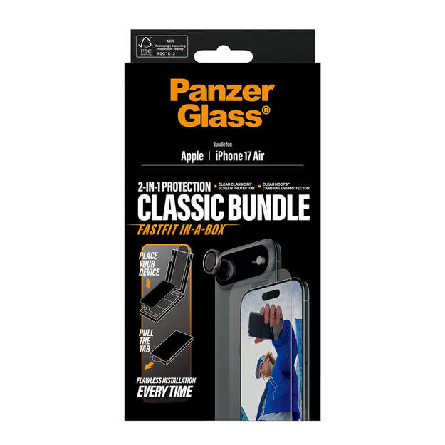 PanzerGlass - 2-in-1 Classic Bundle - iPhone Air - w. FASTFIT IN-A-BOX