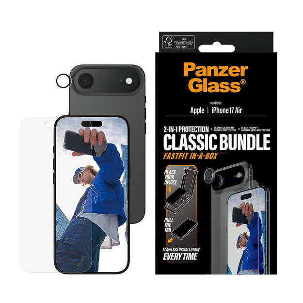 PanzerGlass - 2-in-1 Classic Bundle - iPhone Air - w. FASTFIT IN-A-BOX