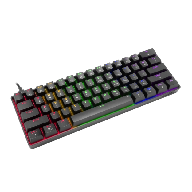 Speedlink - ATMOS RGB Rainbow Mechanical 60% Gaming Keyboard with brown switches, black - US layout