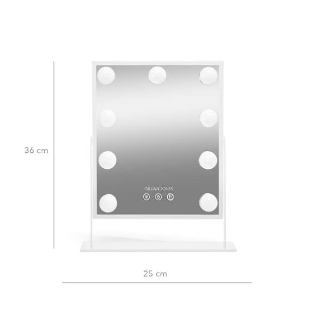 Gillian Jones - Makeup Artist Mirror with 9 powerful LED bulbs - White
