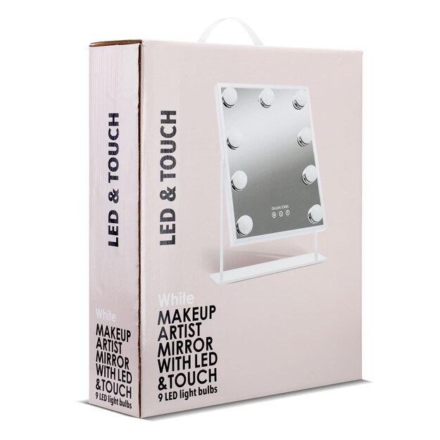 Gillian Jones - Makeup Artist Mirror with 9 powerful LED bulbs - White