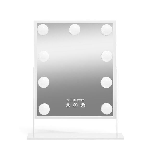 Gillian Jones - Makeup Artist Mirror with 9 powerful LED bulbs - White
