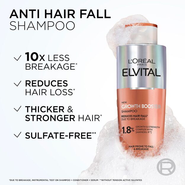L'Oréal Paris - Elvital Growth Booster Shampoo - 200 ml
