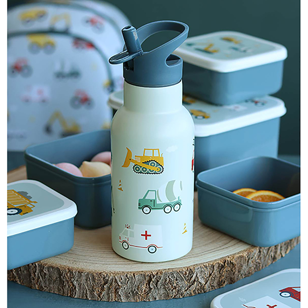 A little lovely company - Stainless steel drinking bottle - Vehicles - 7.3 x 20 x 7.3 cm