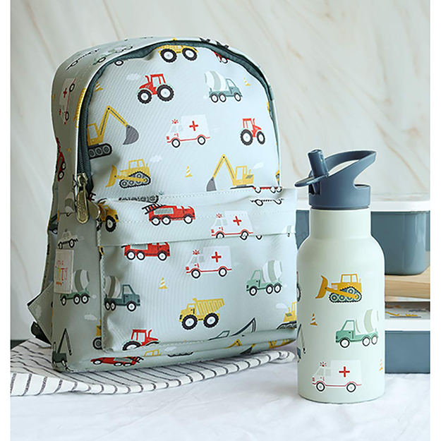 A little lovely company - Stainless steel drinking bottle - Vehicles - 7.3 x 20 x 7.3 cm