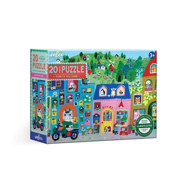Eeboo - Puzzle 20 pcs - Yumi's Village (EPZY863)