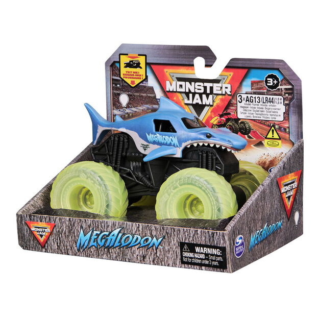 Monster Jam 1:43 Light Up Wheels Truck - Megalodon