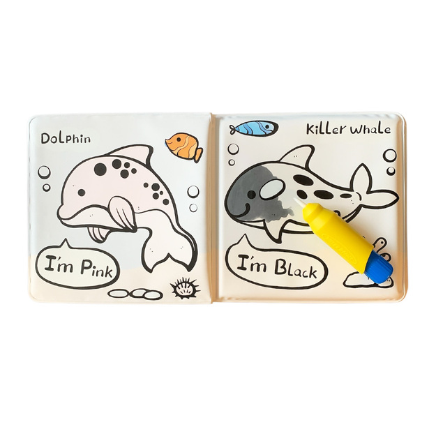 Magni - Bath book with color reaction, sea creatures (5729)