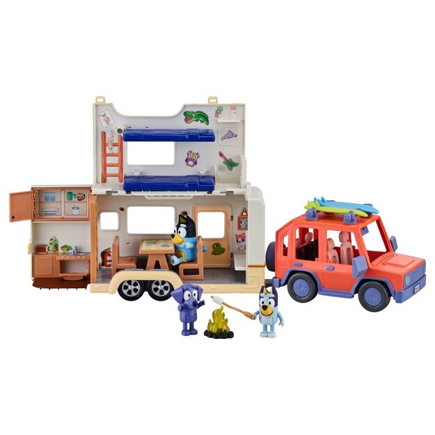 bluey – Family 4WD and Caravan playset (90130)