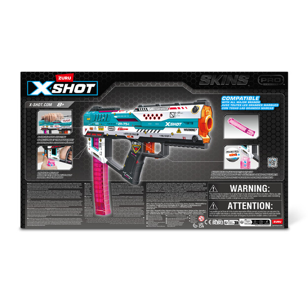 X-SHOT - SKINS Pro Series - Fury-X Blaster (40 Darts) - (36772)