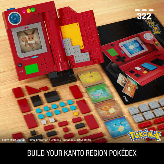 Pokémon - Kanto Region Pokédex Building Kit - 322 Pieces (HYM37)