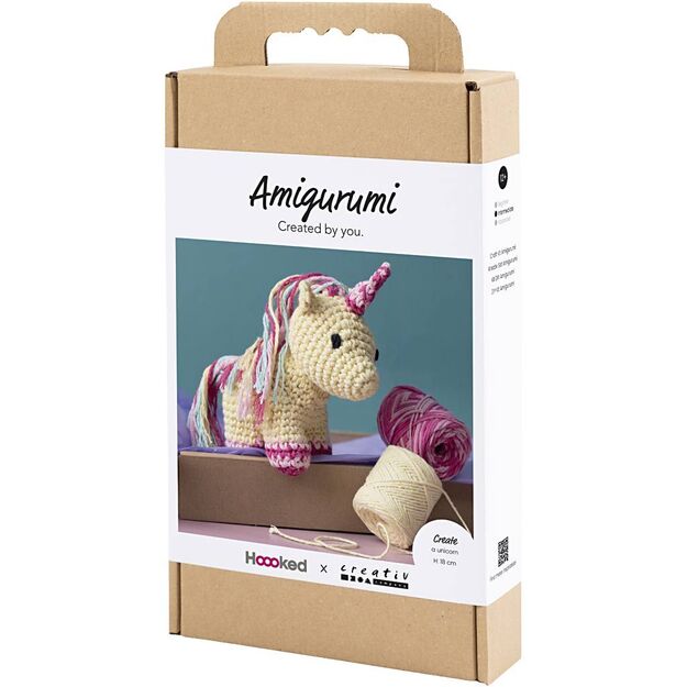 Craft Kit Amigurumi - Unicorn - rainbow colours (977871)