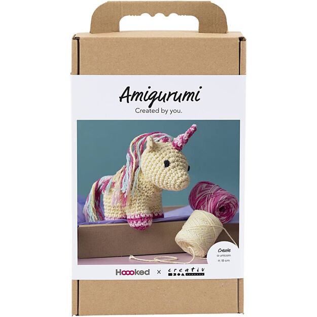 Craft Kit Amigurumi - Unicorn - rainbow colours (977871)