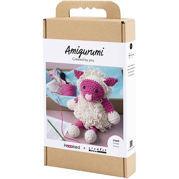 Craft Kit Amigurumi - Sheep - pink - off white (977868)