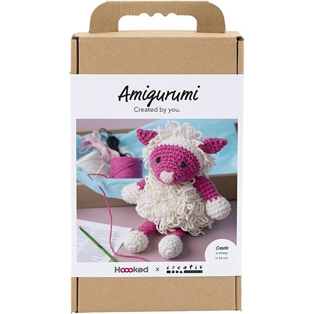 Craft Kit Amigurumi - Sheep - pink - off white (977868)