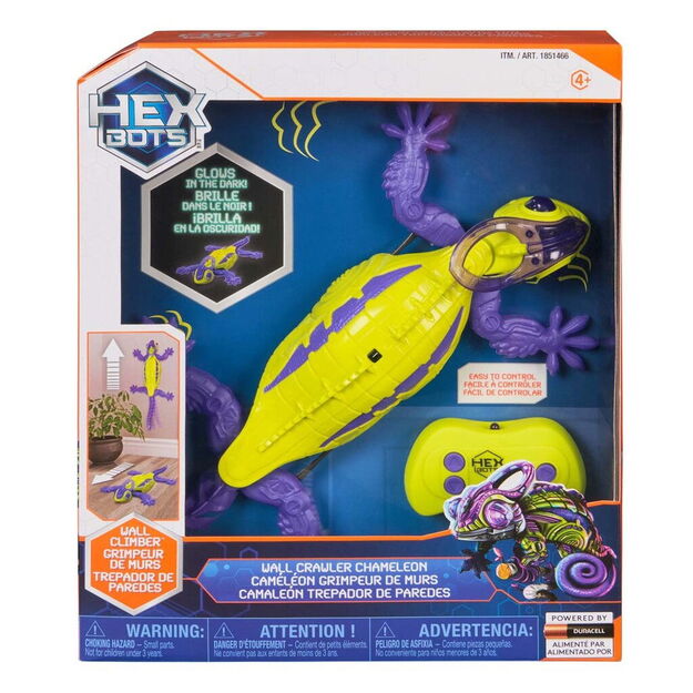 Hex Bots - Wall Crawler Chameleon, Green and purple