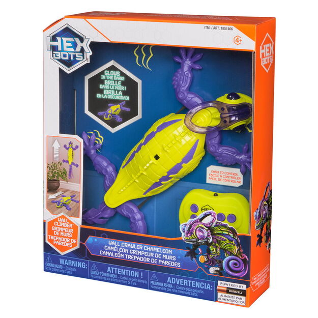 Hex Bots - Wall Crawler Chameleon, Green and purple