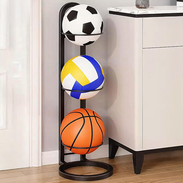 Stovas, Krepšelis 3 kamuoliukams, Lentyna, Kamuolių laikymo organizatorius, Metalas