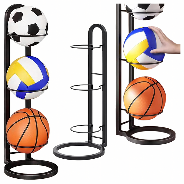 Stovas, Krepšelis 3 kamuoliukams, Lentyna, Kamuolių laikymo organizatorius, Metalas