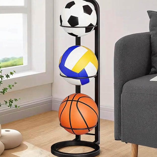 Stovas, Krepšelis 3 kamuoliukams, Lentyna, Kamuolių laikymo organizatorius, Metalas