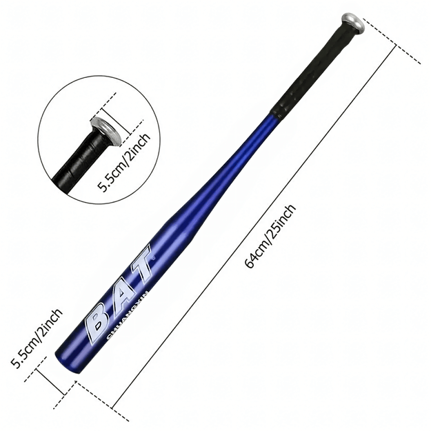 Kij Baseballowy Bejsbolowy Bat Aluminiowy 25  64cm Treningowy Niebieski 4