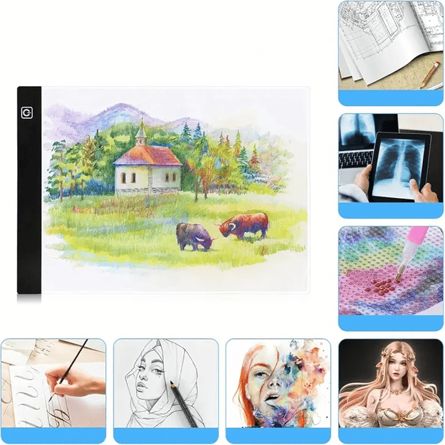Tablet Graficzny A4 Deska Kreślarska Podkładka Led do Rysowania Kopiowania  22
