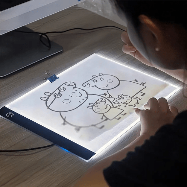 Tablet Graficzny A4 Deska Kreślarska Podkładka Led do Rysowania Kopiowania  28