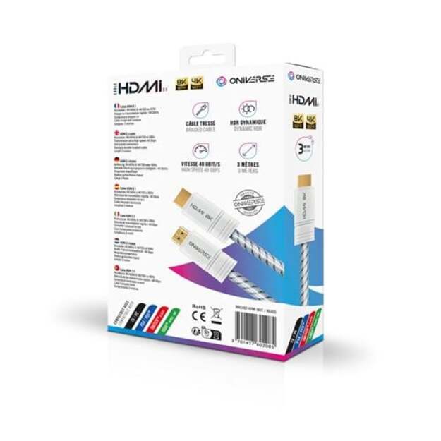 ONIVERSE - 8K HDMI cable - White 5