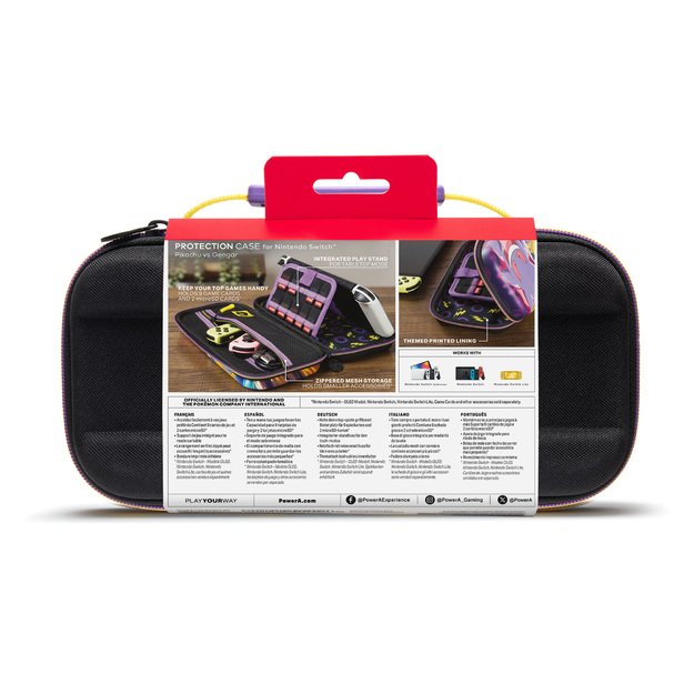 PowerA Protection Case for Nintendo Switch - OLED Model, Nintendo Switch and Nintendo Switch Lite - Pikachu vs. Gengar 2