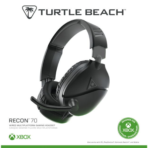 Turtle Beach Recon 70 Black (2024) Xbox X Headset 23