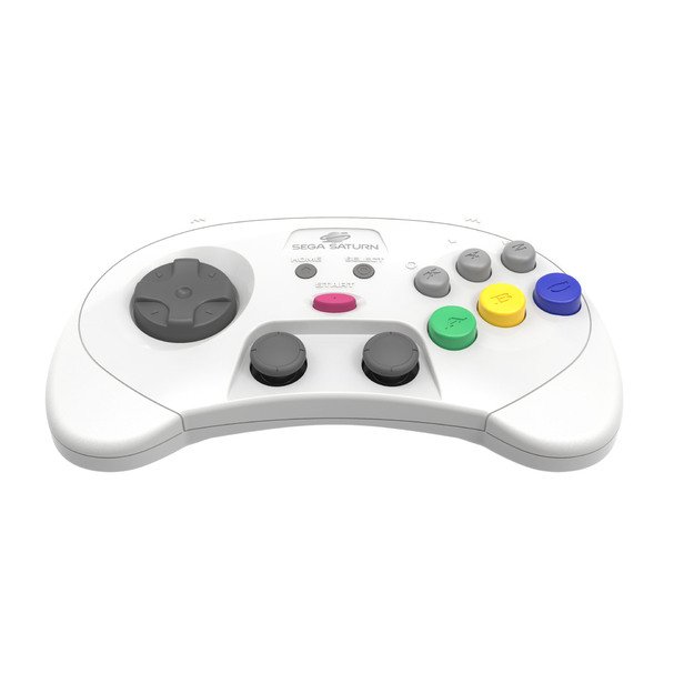 Retro-Bit - SEGA Saturn PRO Controller - White 2