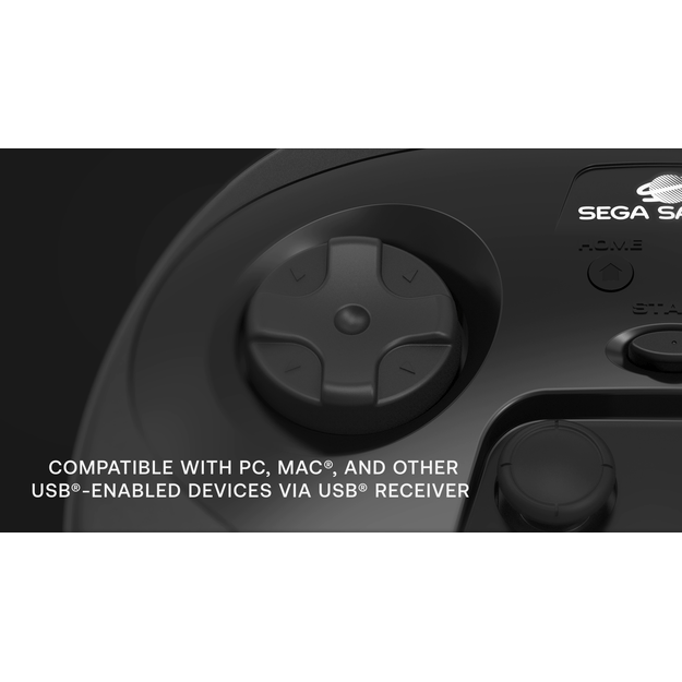 Retro-Bit - SEGA Saturn PRO Controller - White 4
