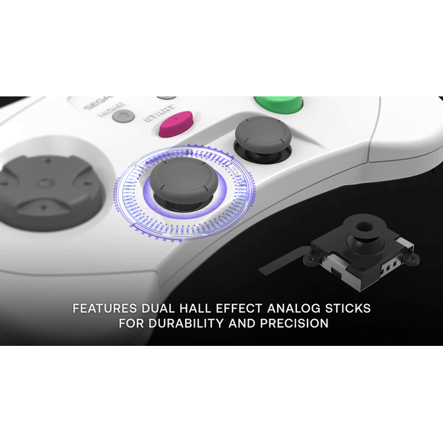 Retro-Bit - SEGA Saturn PRO Controller - White 5