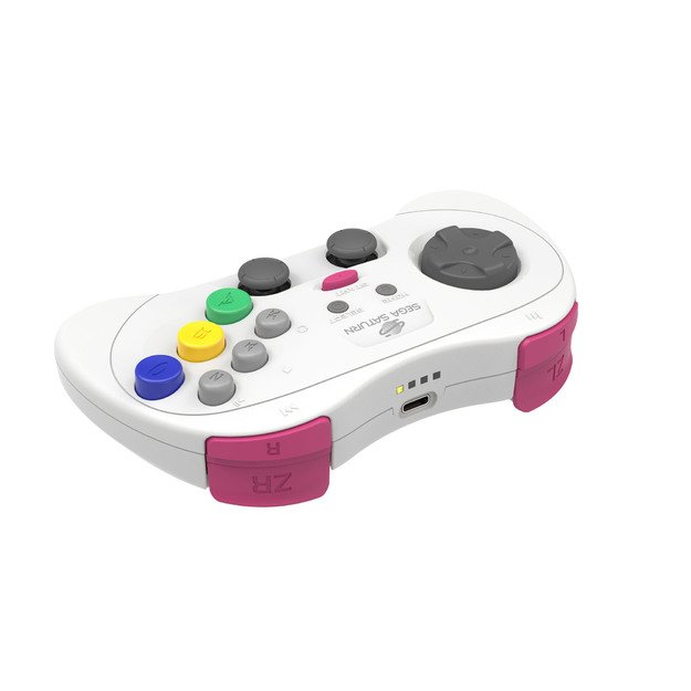 Retro-Bit - SEGA Saturn PRO Controller - White 9