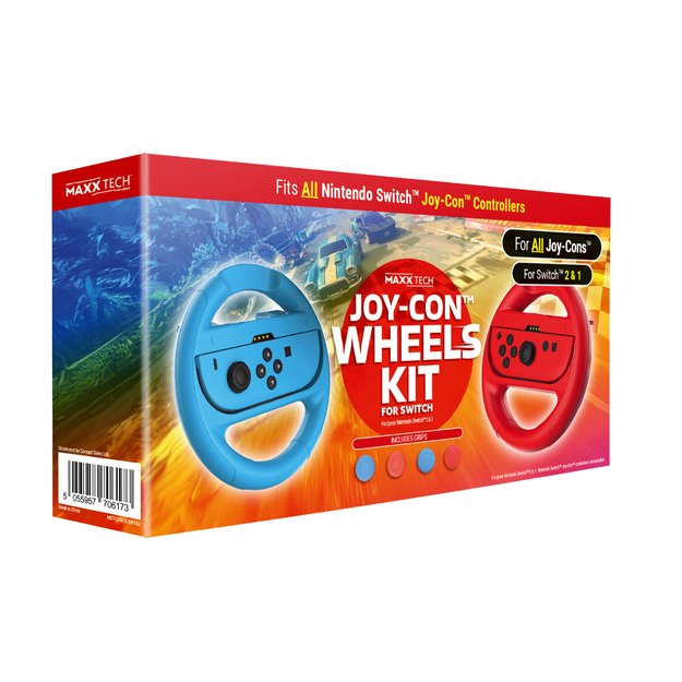 Maxx Tech  - Joy-Con Wheels & Grip Kit for Nintendo Switch 2/1 6