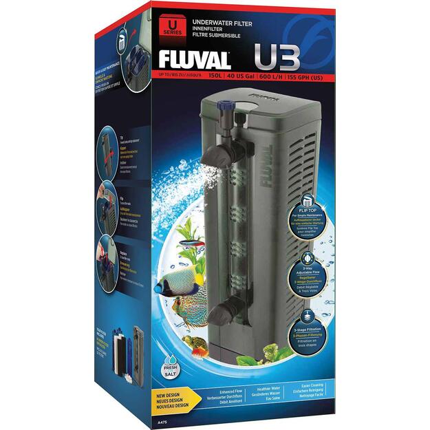 Fluval - Internal Filter U3 600L/H For Aquariums <150L - (126.2475)