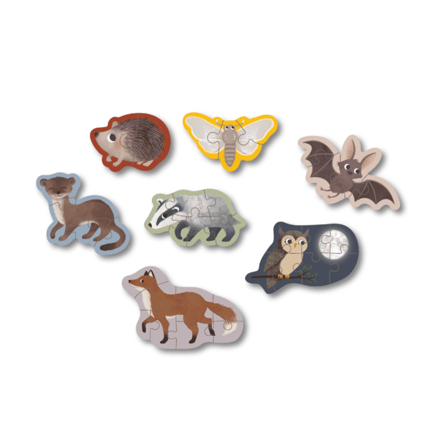 Filibabba - Glow in the dark puzzle - Forest friends - (FI-03320) 1