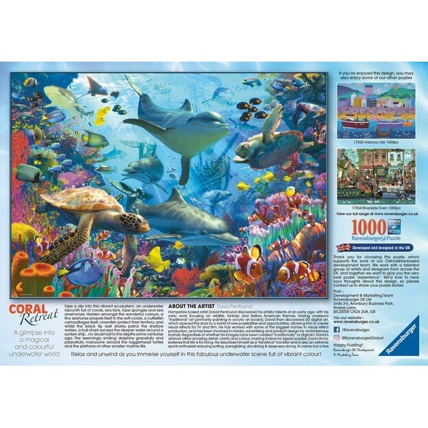 Ravensburger - Puzzle - Coral Reef Retreat 1000p (12001172) 2