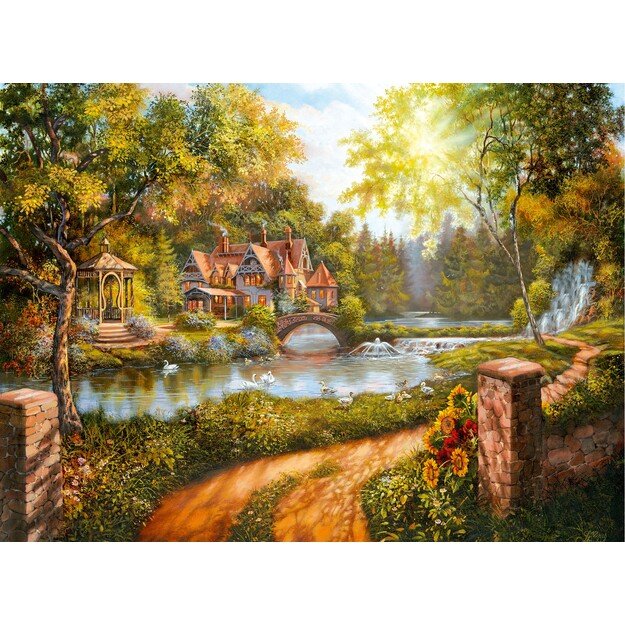 Ravensburger - Puzzle Cottage By The River 500p (12000218) 1