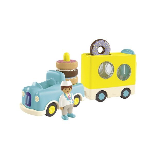 Playmobil - JUNIOR: Crazy Donut Truck with Stacking and Sorting Feature (71702)