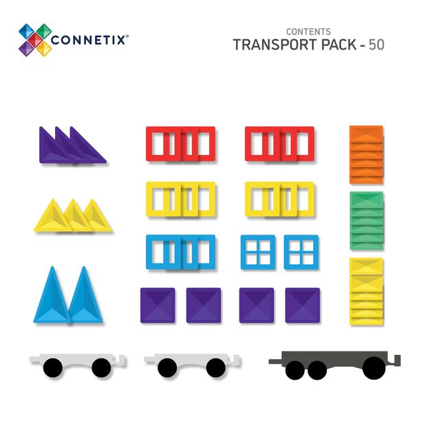 Connetix - Transport Pack - Rainbow - 50 Pieces (CT-R-00050-TR) 3