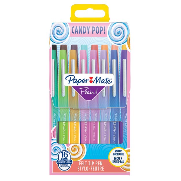 Paper Mate - Flair Felt Tip Pens - Candy POP Assorted Colours - 16 Count 8